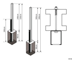 SILENZO METAL REINFORCEMENT 60x80x2000 MM
